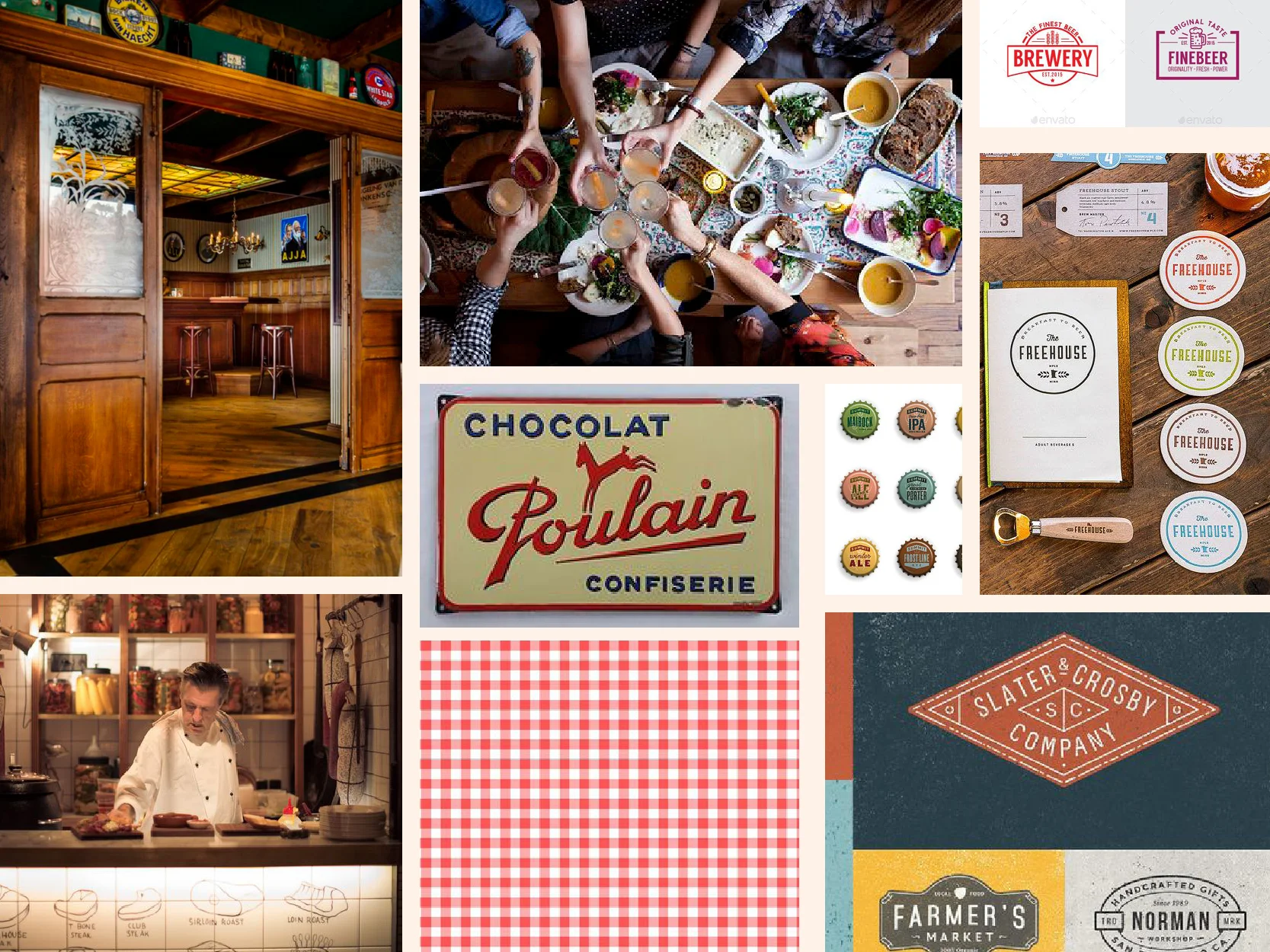 Moodboard logo ontwerp tafelkap melanie velghe