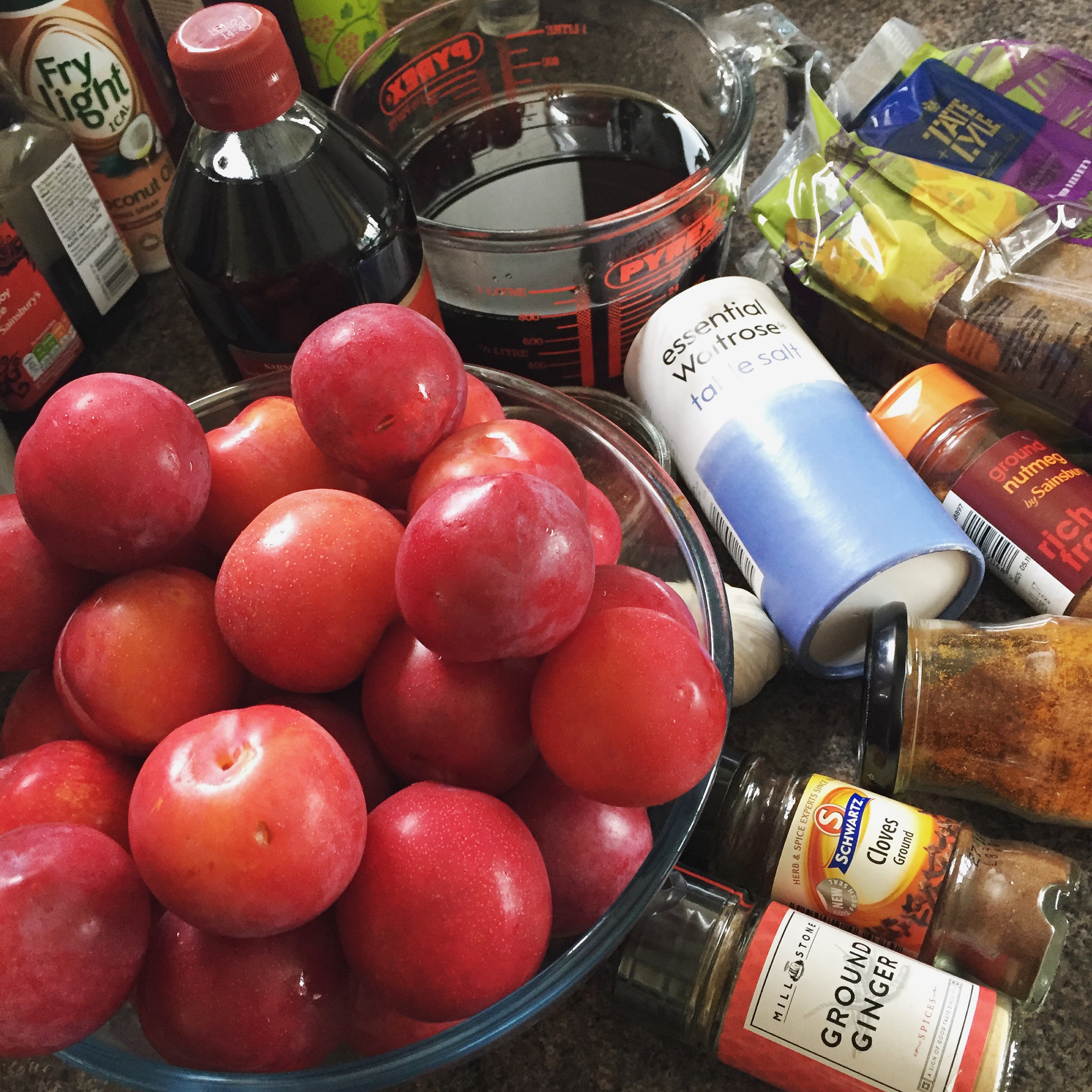 Plum sauce (it's home-made brown sauce)