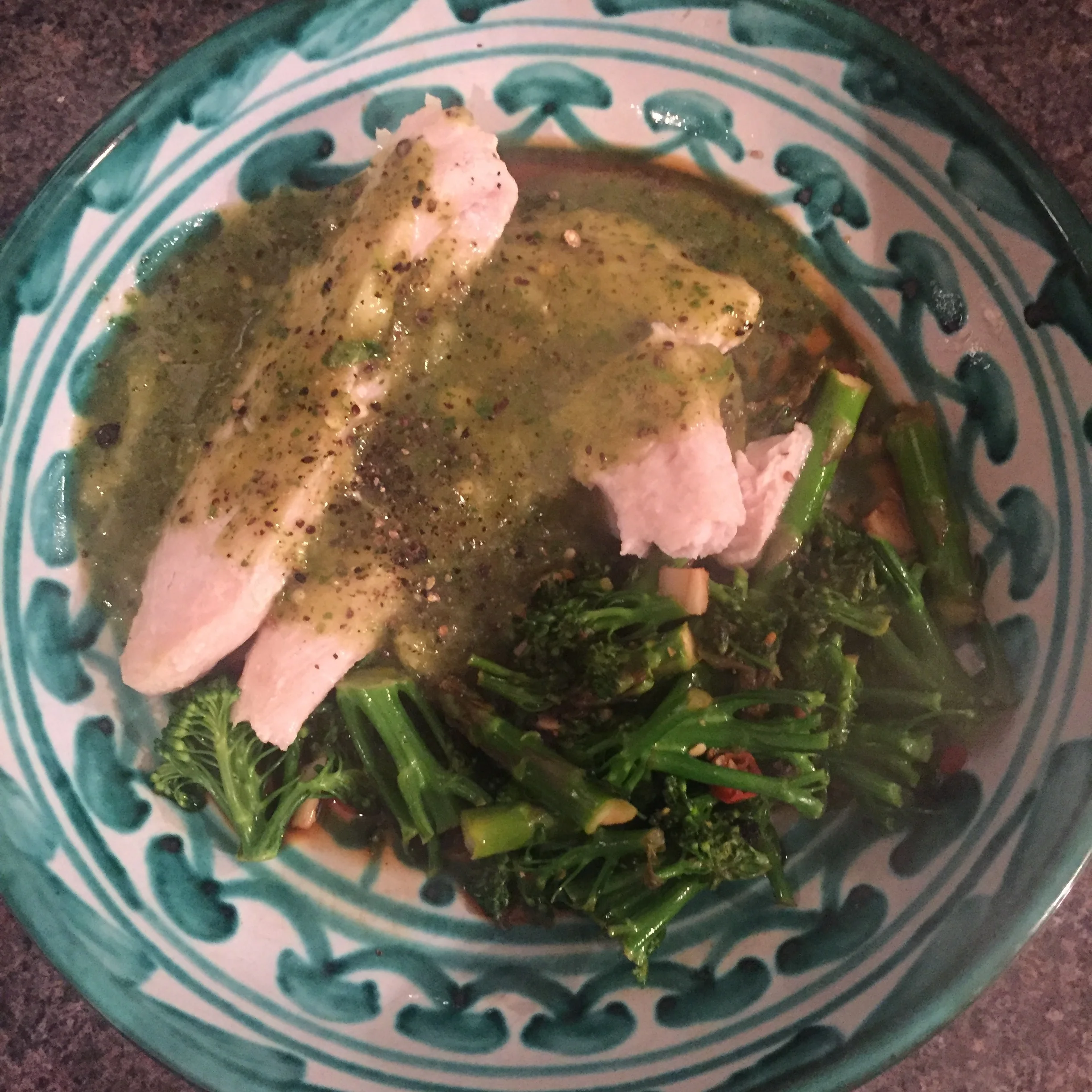 Simple sea bass supper