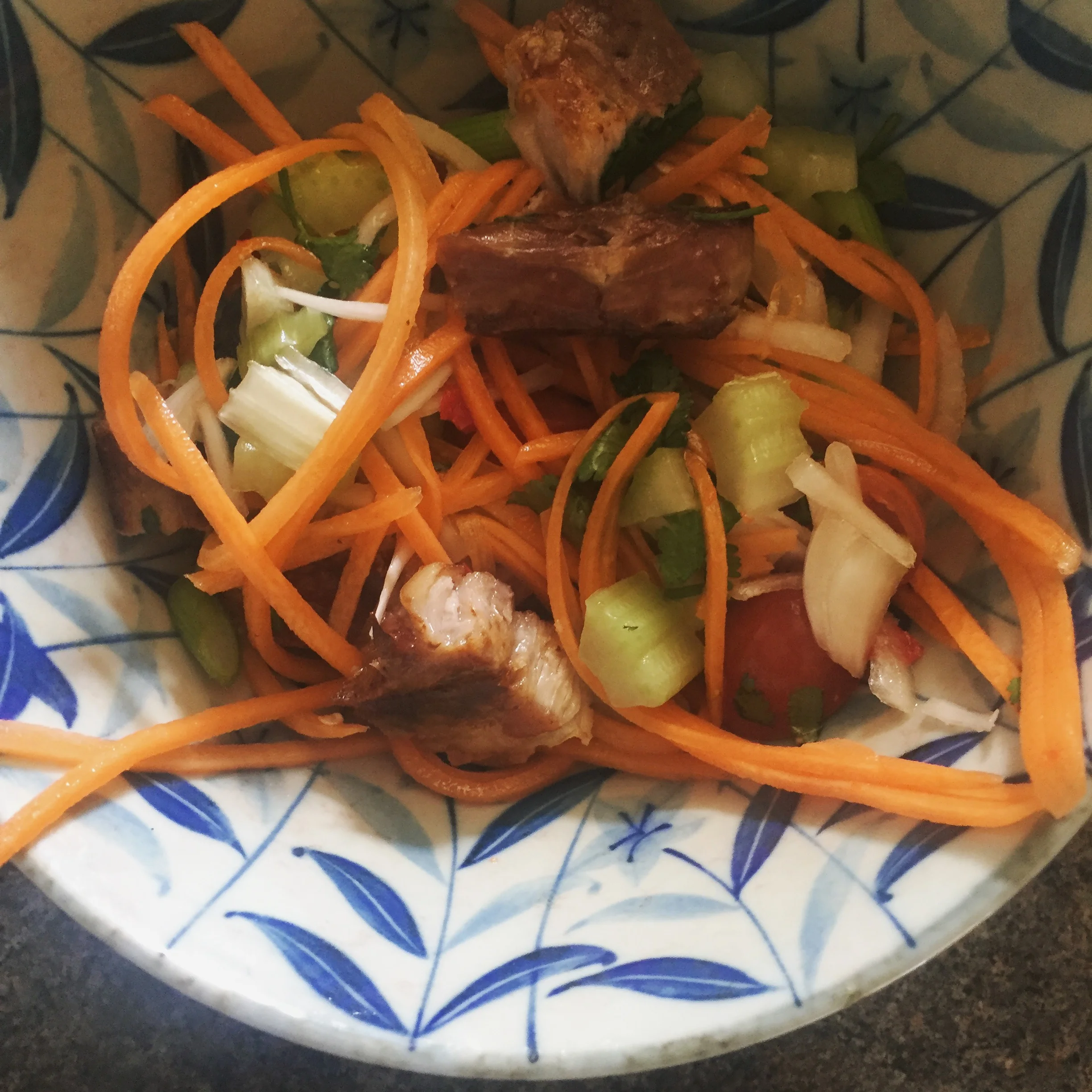 Yam moo grop - crispy pork belly salad