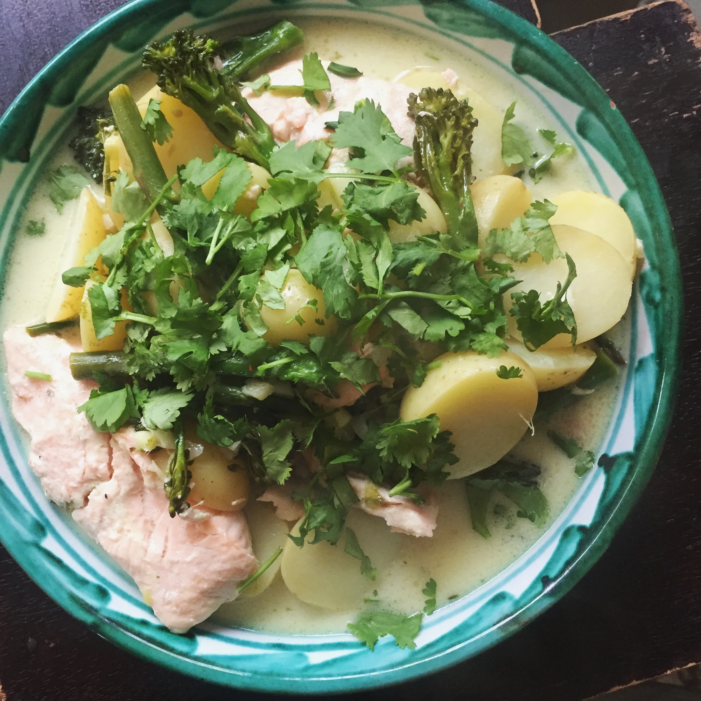 Thai-inspired salmon tray-bake