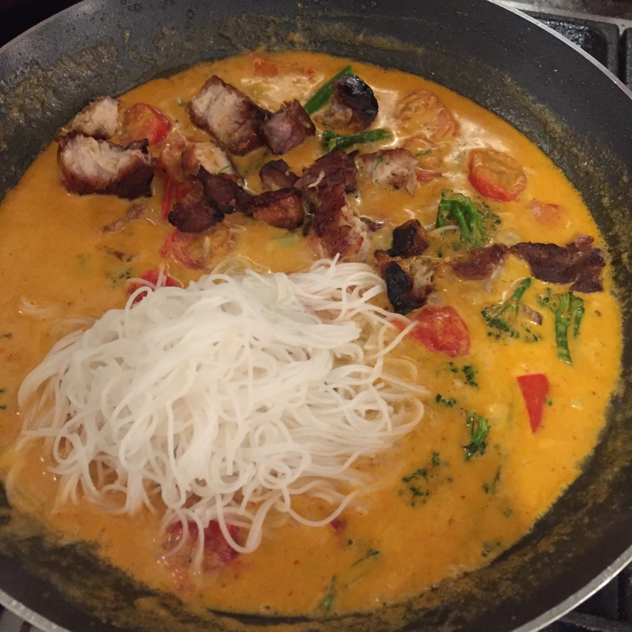 Rachel Redlaw crispy pork belly Thai red curry