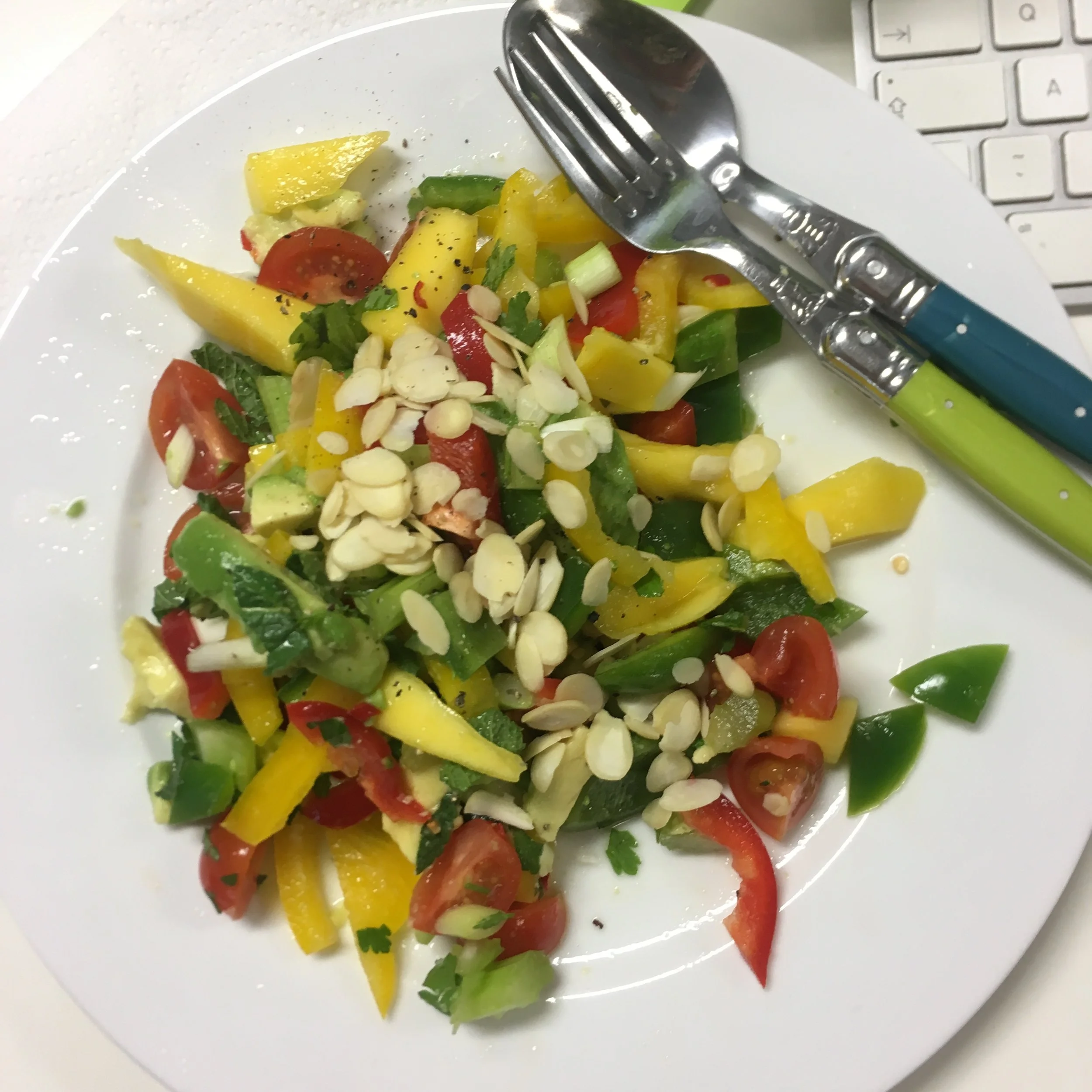 Avocado + mango salad