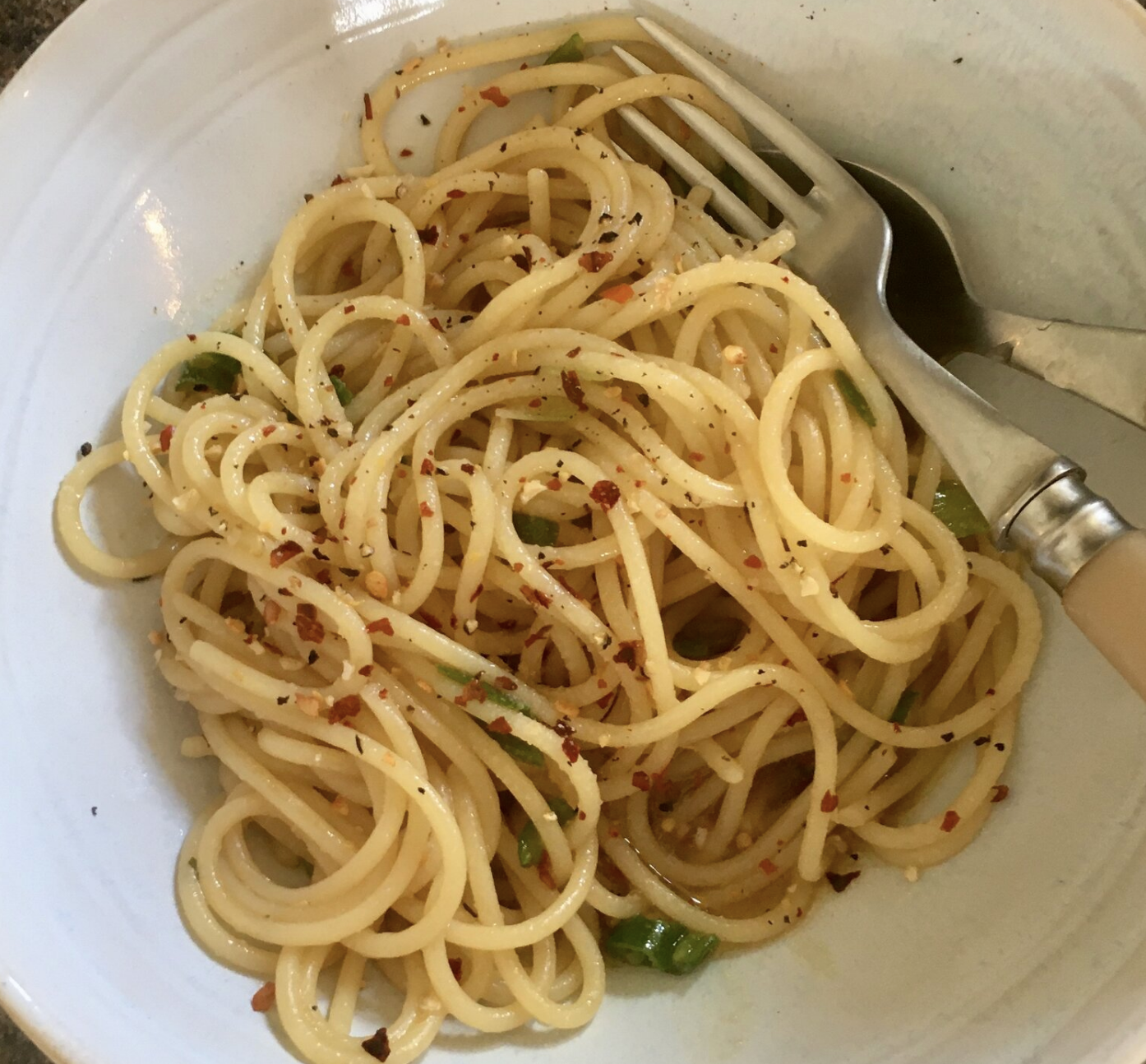 Beautiful Asian-inspired spaghetti