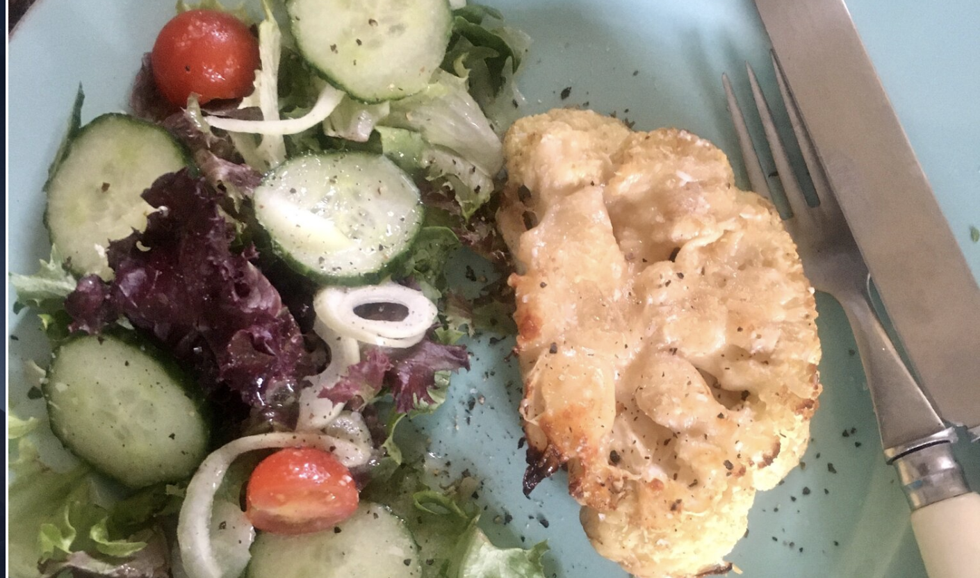 Parmesan cauliflower ‘steak’
