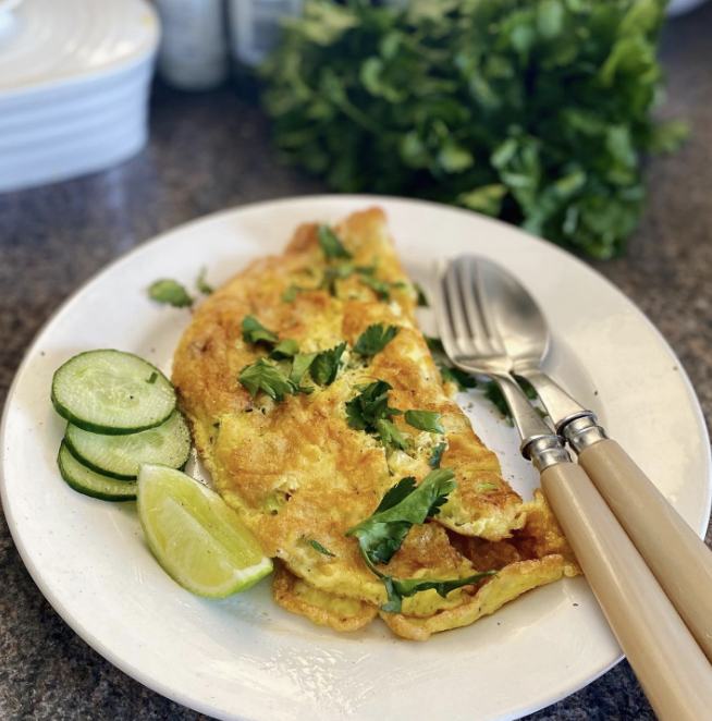 Cheese + chilli omelette