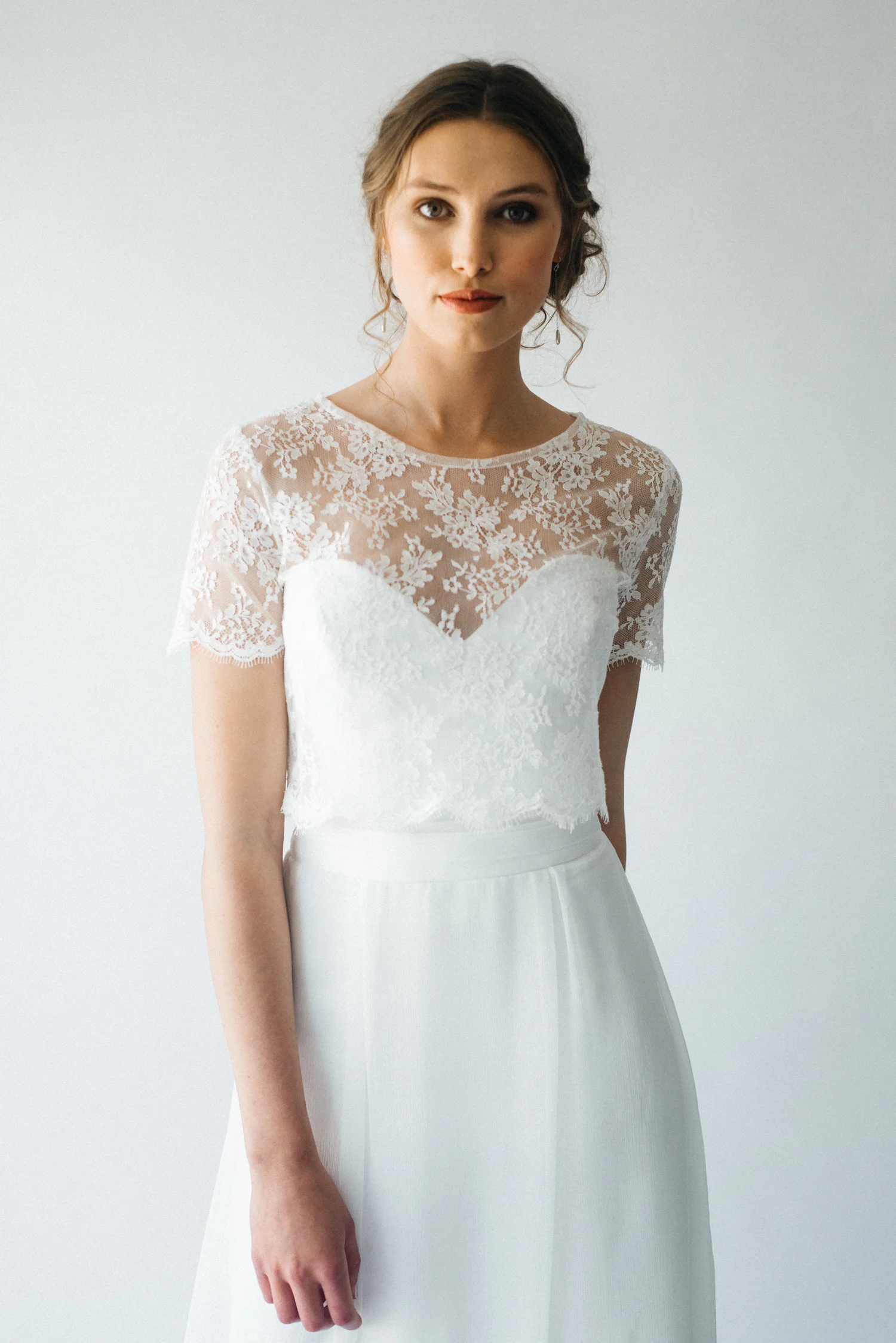 Hand Finished Lace Top