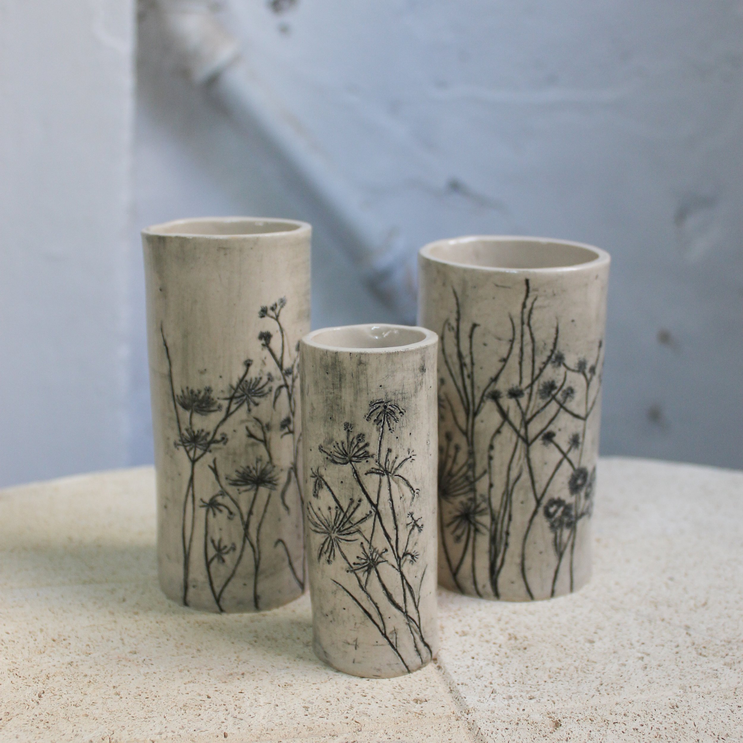 Jessica Thorn pottery class handbuilding bristol vases.jpg