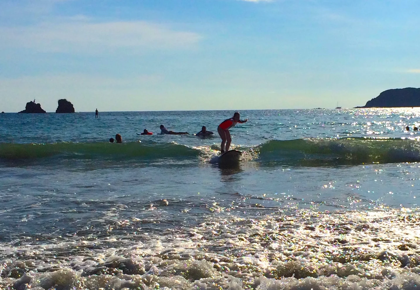 surfing in costa rica
