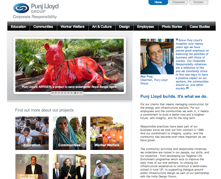 Site homepage