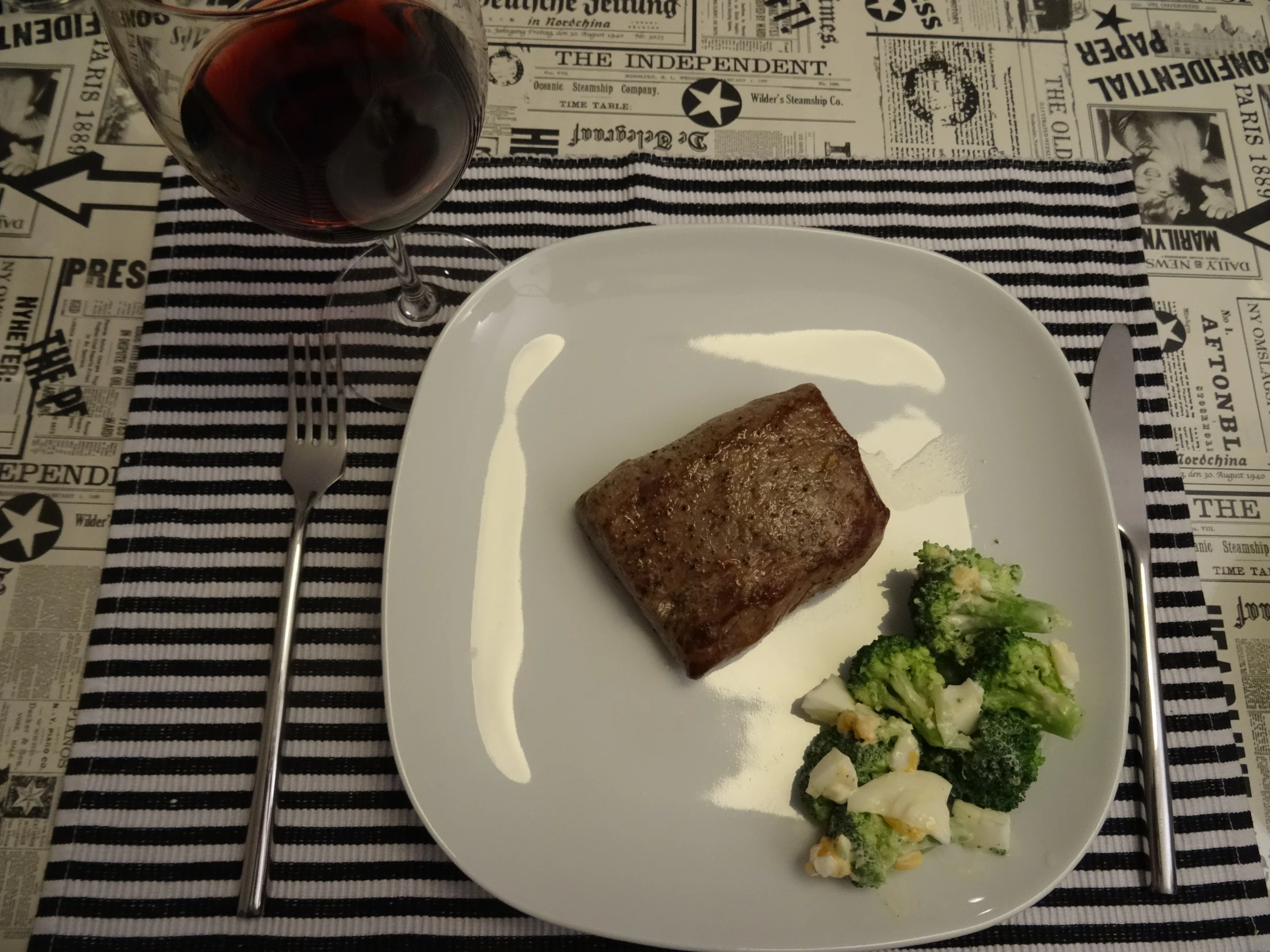 24.Okt 2015 : ein Lammsteak mit rotem Wein
