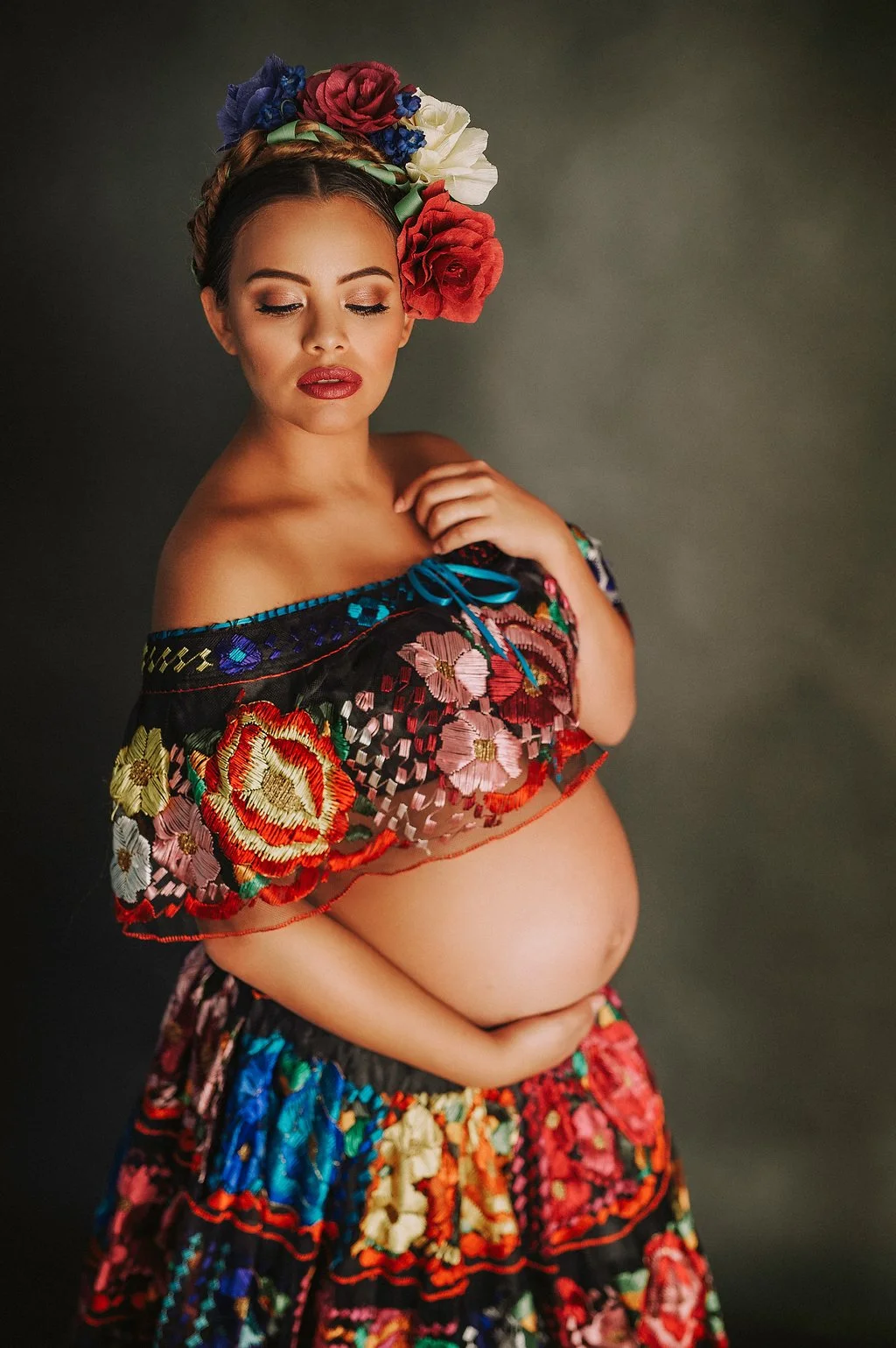 mexican dresses for pregnant ladies Red Sleeveless Mexican Serape Beach maxi dress for Pregnant Women