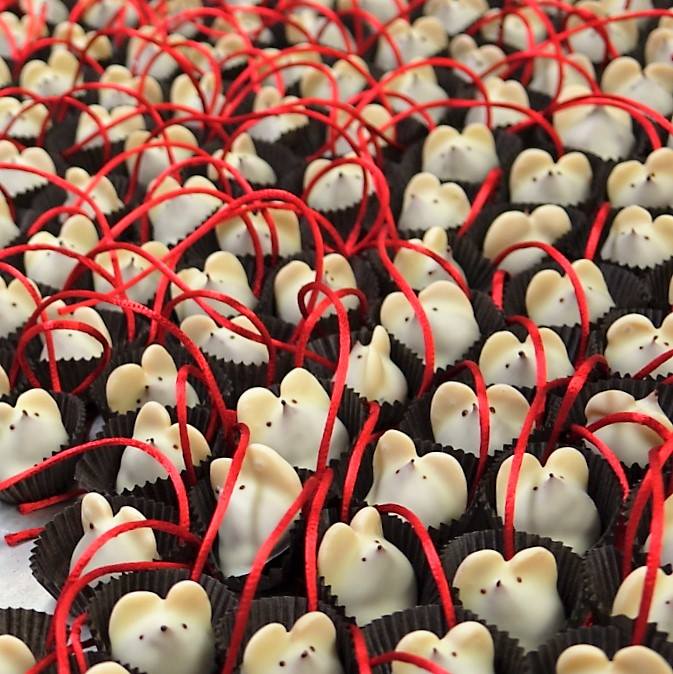Chocolate mice from L.A. Burdick in Manhattan
