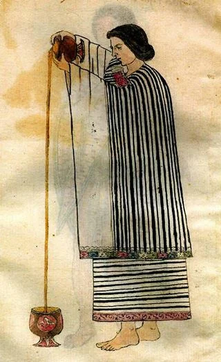 Aztec woman pouring chocolate (how they used to mix it!)