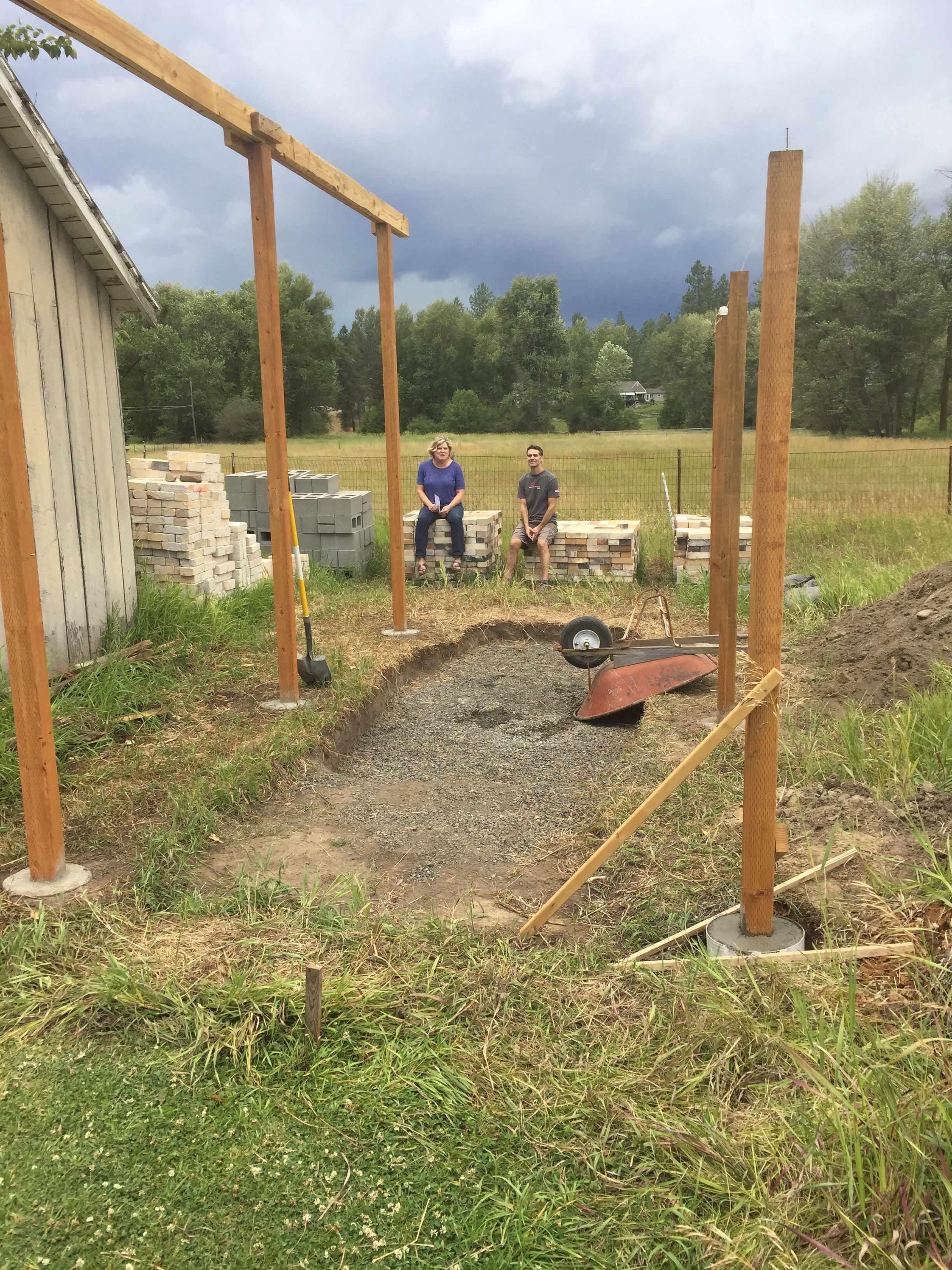  Figured it might be difficult to build a shed around a kiln, so I did it first. 