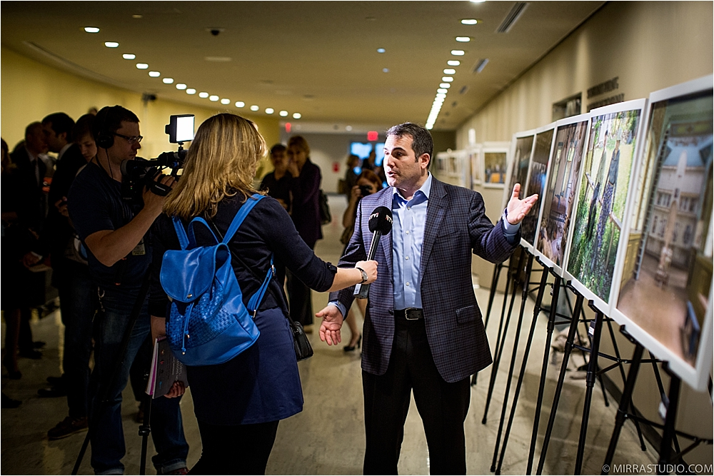 One of the many interviews for the UN and Foreign Press