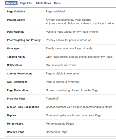 facebook business page glossary