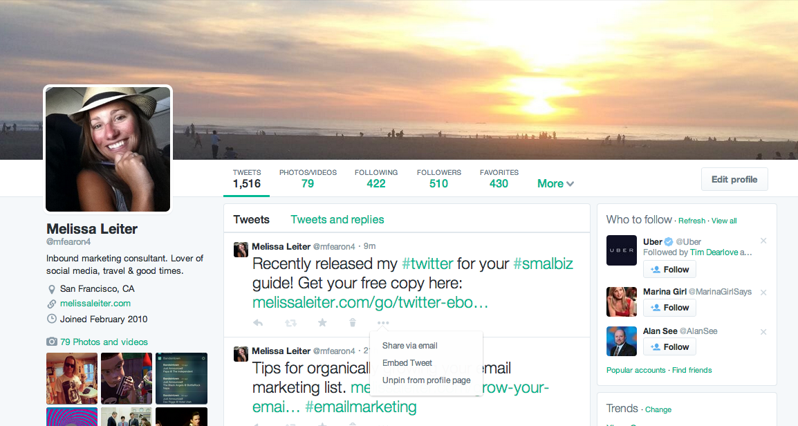 The new Twitter profile