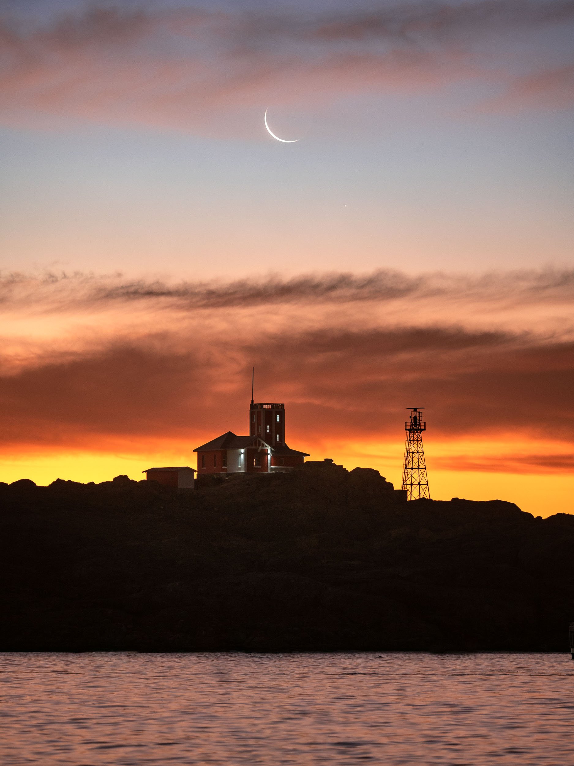 Moonset over the Lighthouse