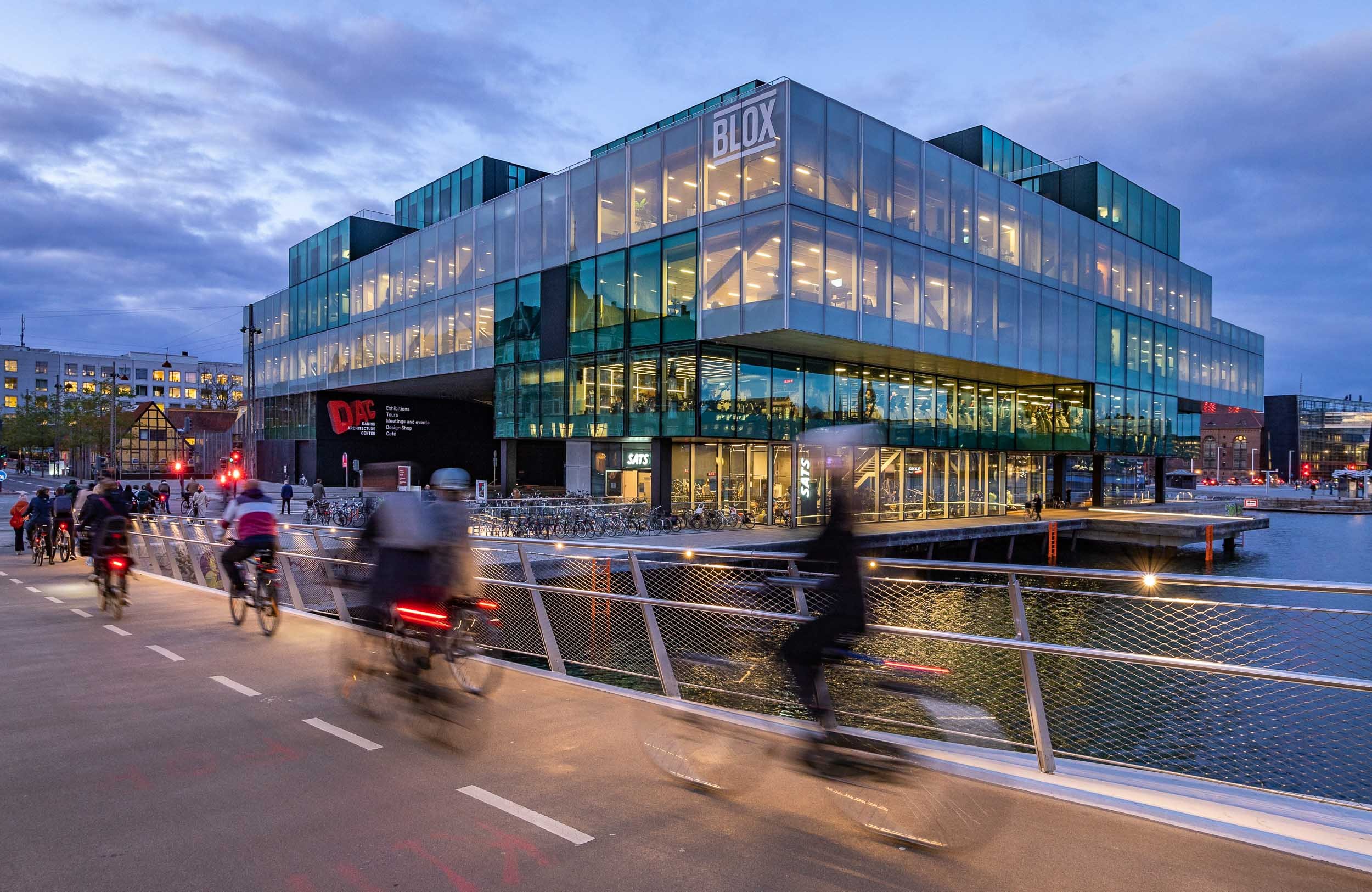  ...or the Danish architecture centre, next to the dedicated bicycle bridge over the canal. 