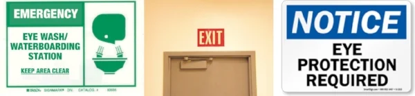 Examples of other workplace safety signs.