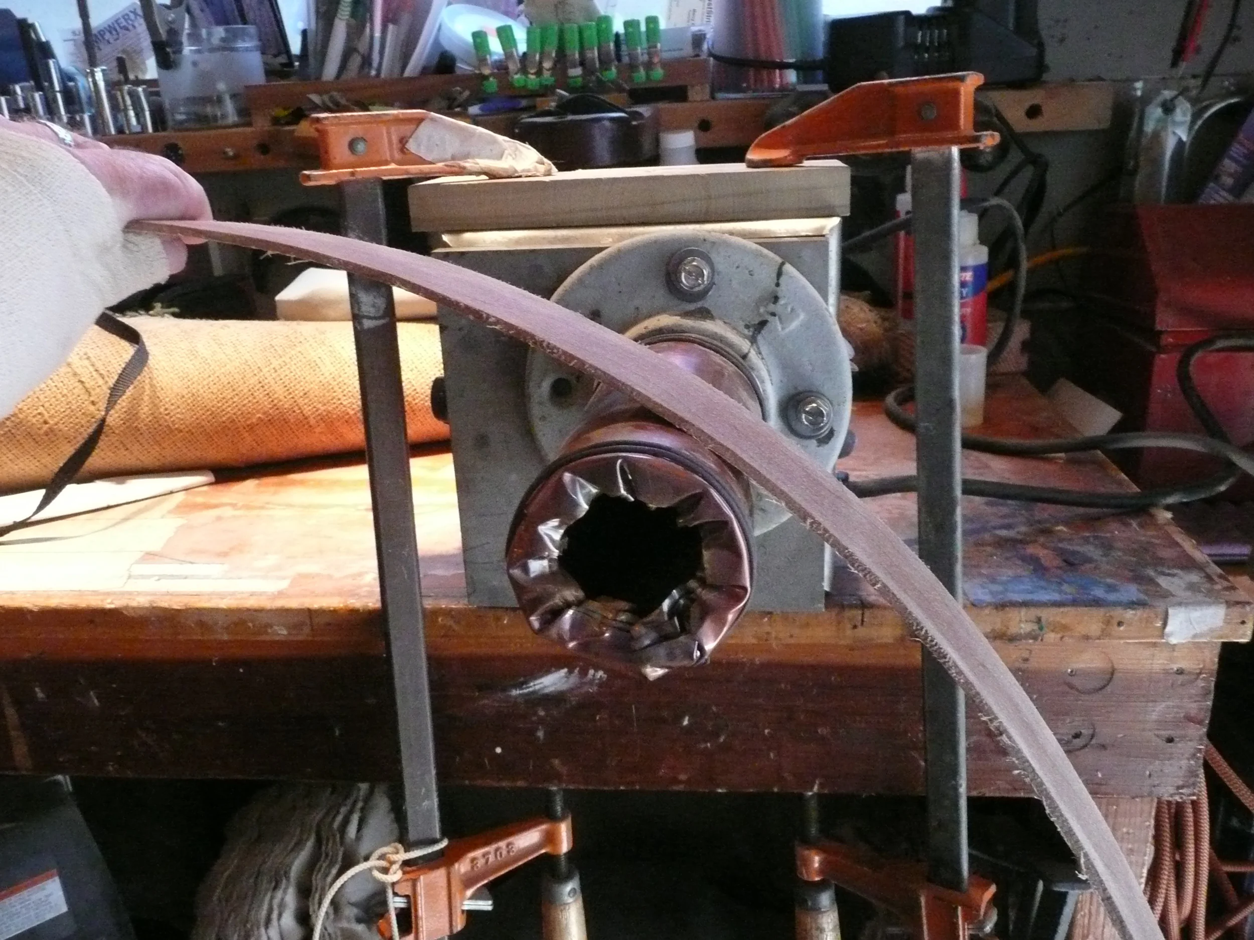  Getting general shape over a hot pipe (not too fast - not too slow) 