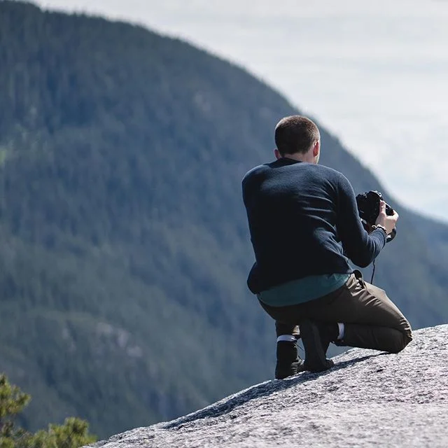 Hiking the Chief in Squamish after a weekend of alcohol was very sweaty. Good thing I brought my own personal photographer to take some Candids of me looking as if I&rsquo;m taking photos, but actually I was almost passing out/having a shaky leg beca