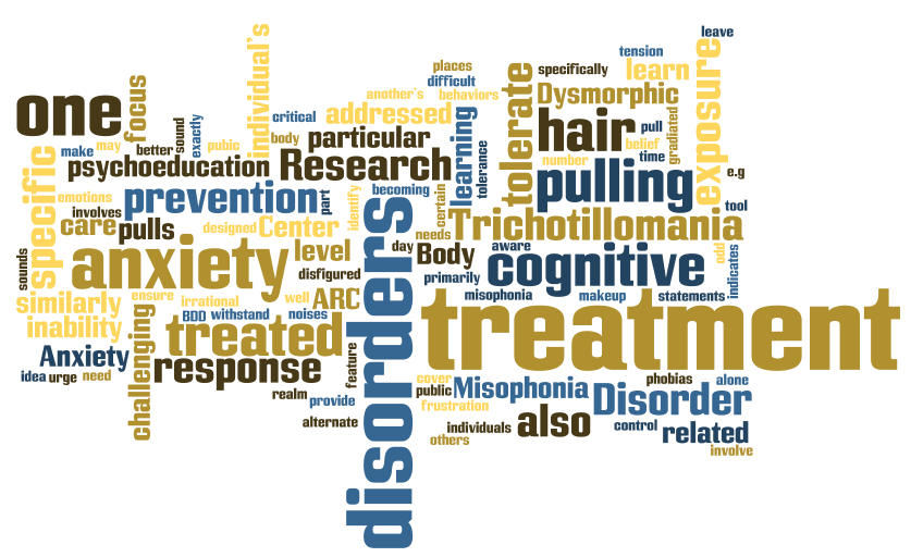 Associated anxiety issues: Trichotillomania, Body Dysmorphic Disorder and Misophonia