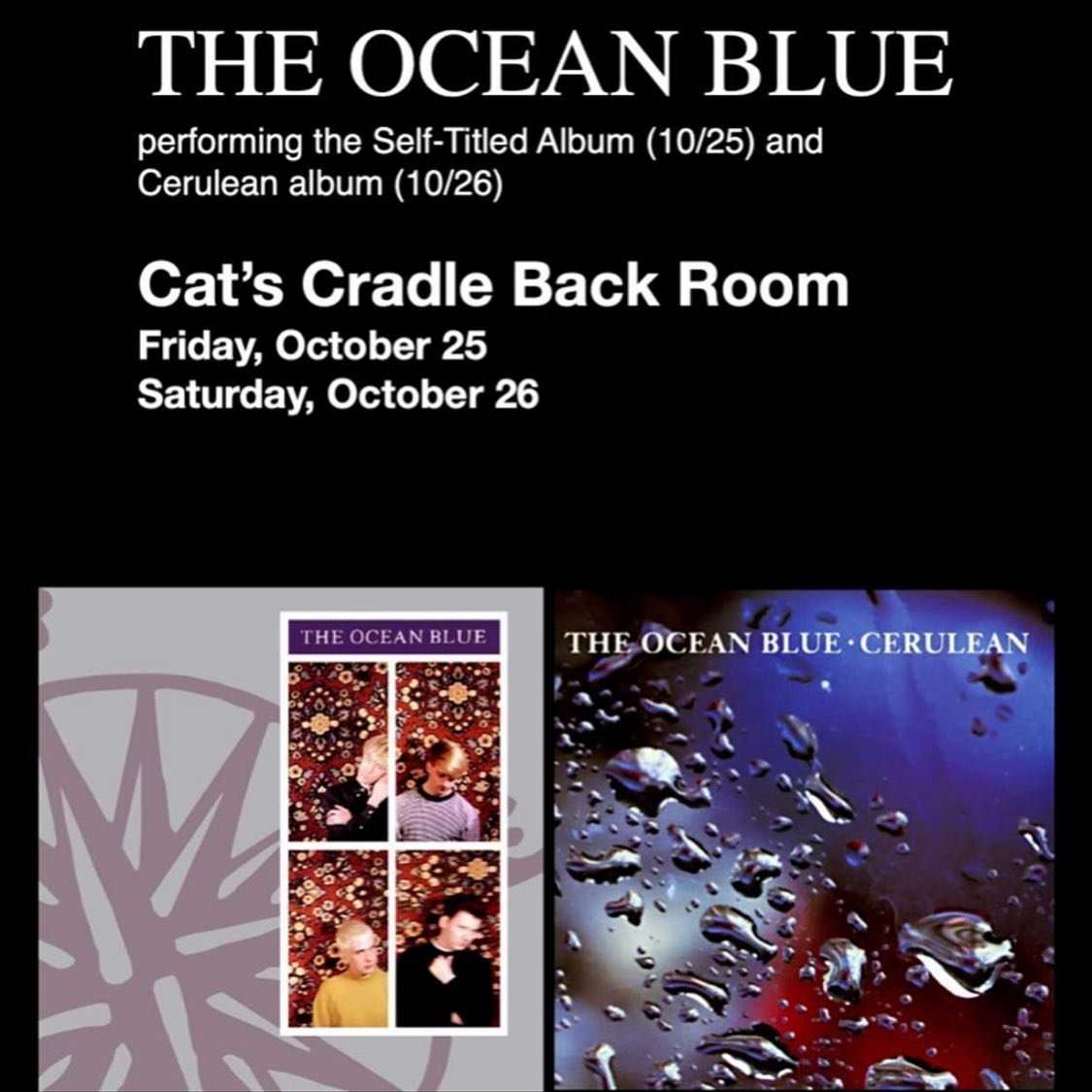 Now On Sale - Chapel Hill NC // Oct 25+26 @catscradlenc 🎟️link in bio