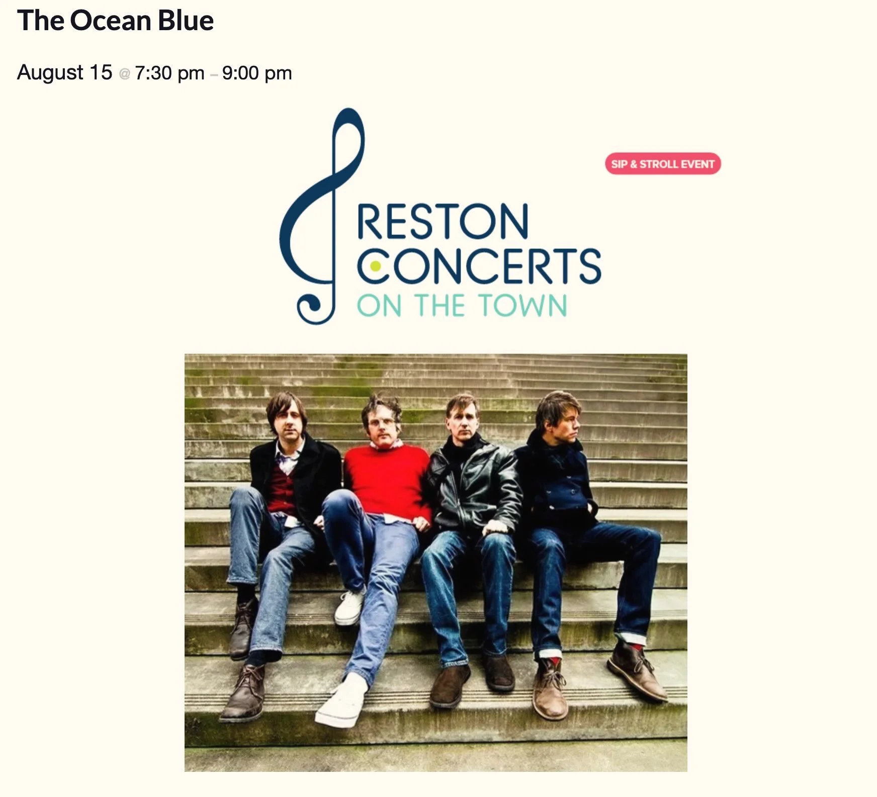 Our next summer show in Reston VA on Sat Aug 15 is free ☀️ hope to see you there 🌊 more info at link in bio