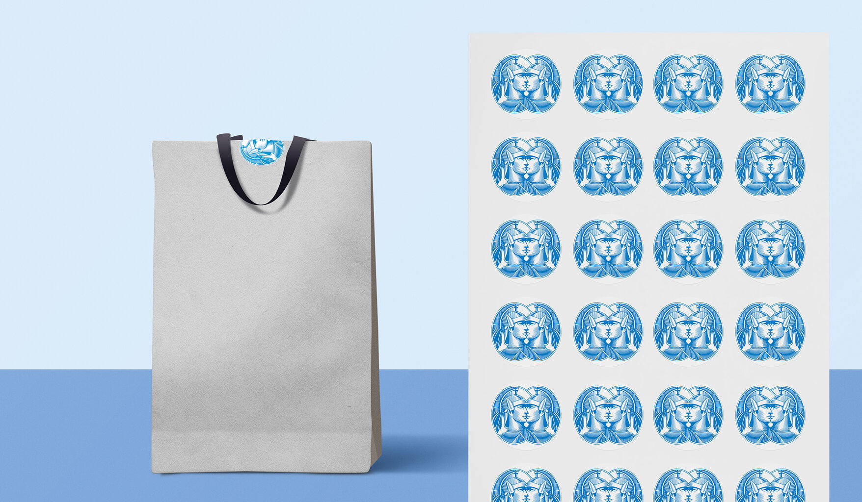  And tissue paper printed with the iconic visual. 