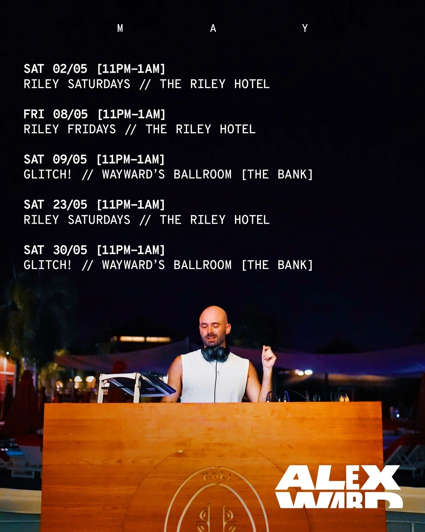 UPDATED 🪩 MAY DATES 🪩

We're back to some familiar haunts with the wonderful @therileyhotel and the epic @gli.tchparty at @waywardsballroom. Let's goooooo 💃

As always, massive thanks to my bookers 🙏 @majorarcanacreative @gnarlez @druestevens 

#