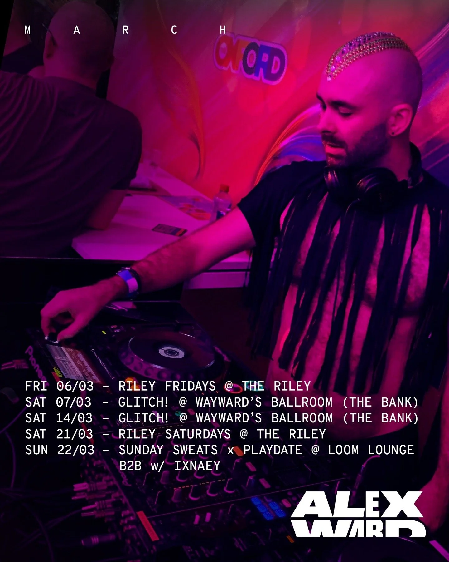 Permission to rename 'March' to 'Dance'&hellip; 👀

Some very exciting events coming up this month &ndash; including @gli.tchparty , @therileyhotel AND my debut at @playdate.syd @sunday__sweats takeover for a B2B with the legendary @ixnaey 💅

As alw