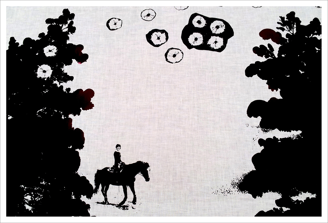  Vykort. "The professor has gone horseback riding".  All rights reserved. Copyright Christel Kurén 2015. 