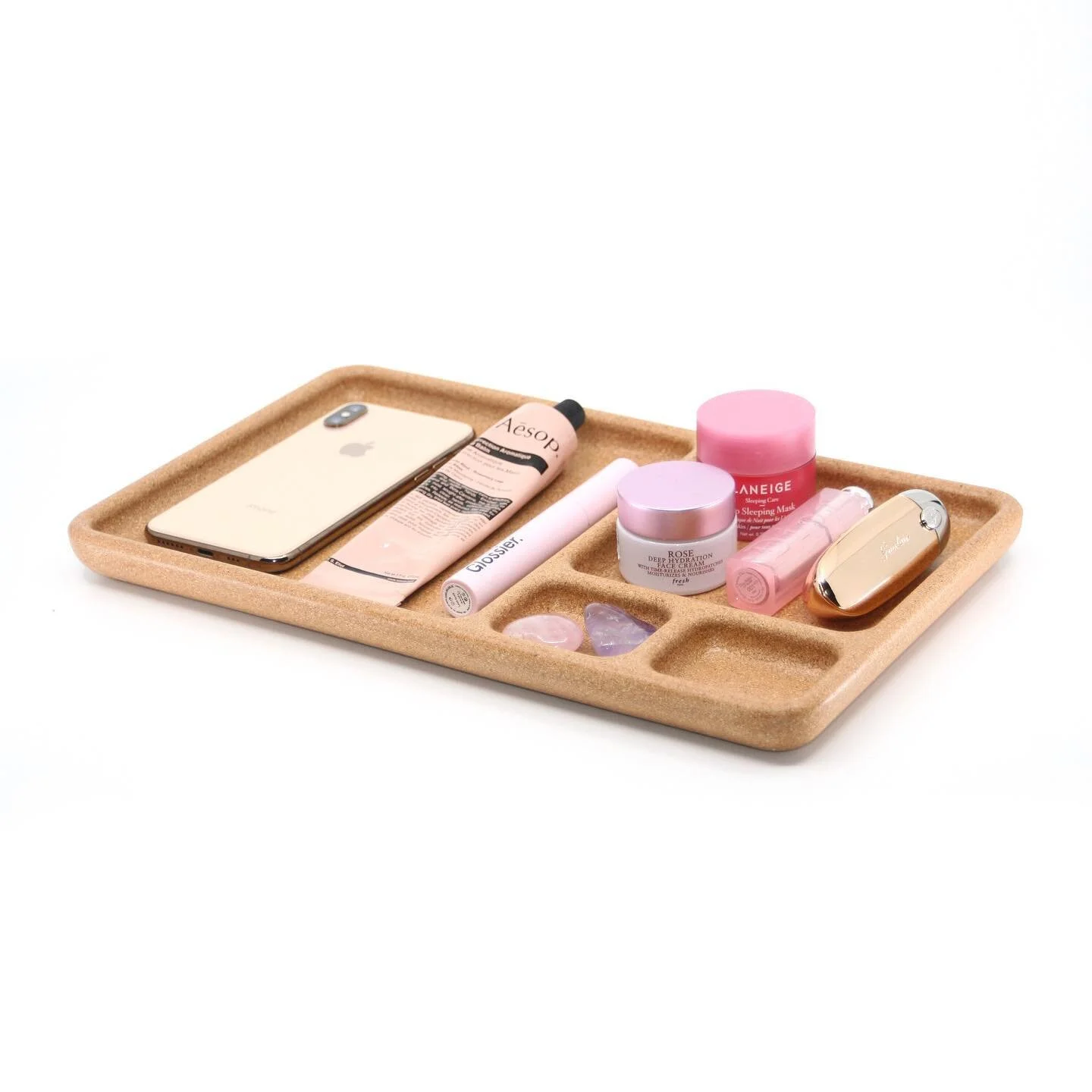 Inspired by the round-edged ponds used to extract salt from sea-water, our &ldquo;salt pond tray&rdquo; is designed for many possible uses. Our favorite is as a bed-side table holding our phone-wallet-keys. The smallest opening is designed precisely 