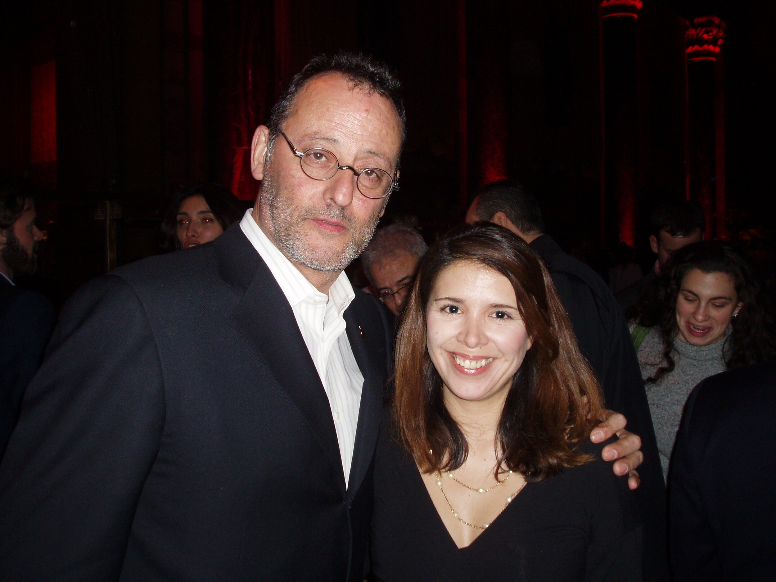 Ana Cuadra with Jean Reno at an event