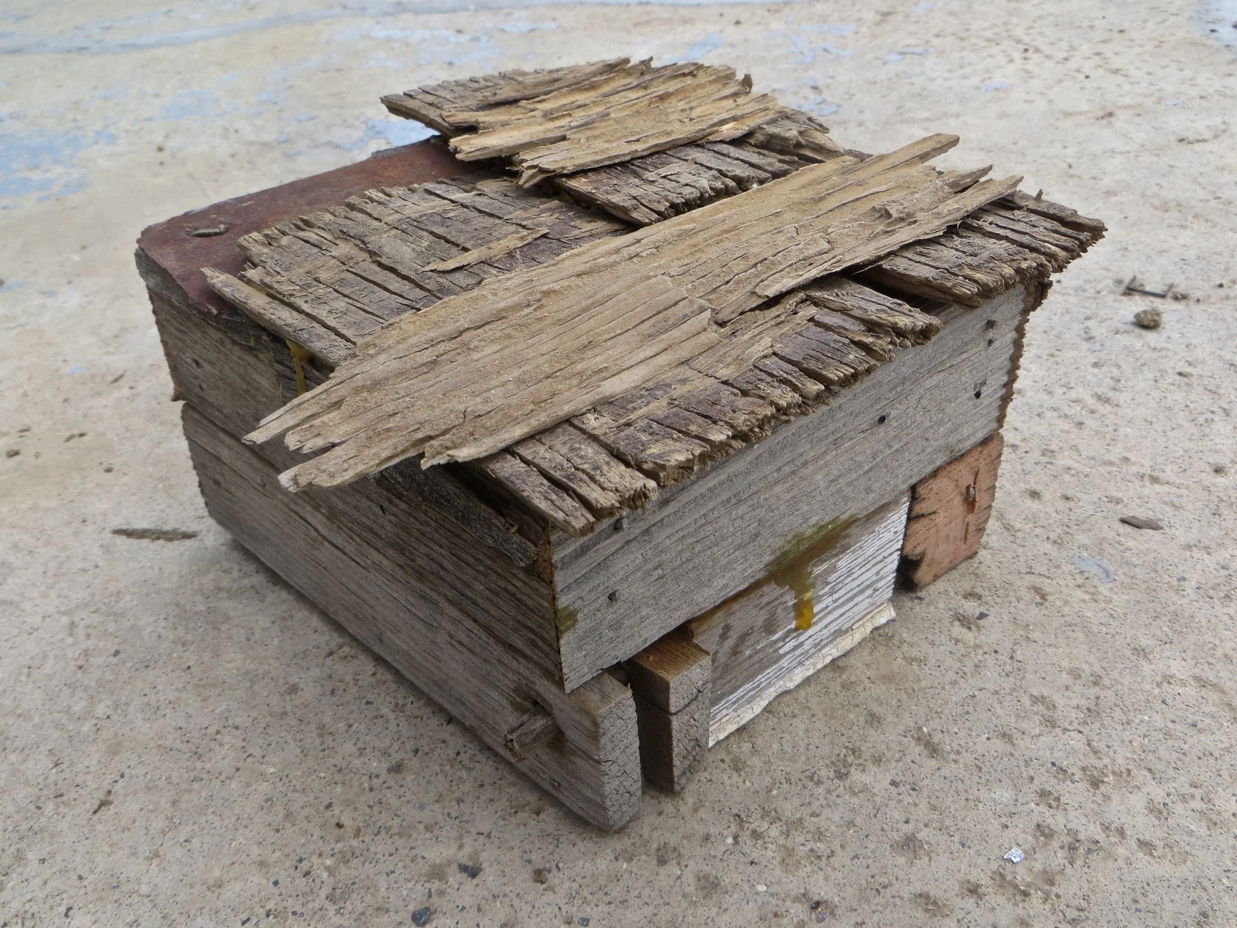 Sweaty Creek NV (detail) Found objects, wood glue, nails. 2016 Collection of Silver City NV