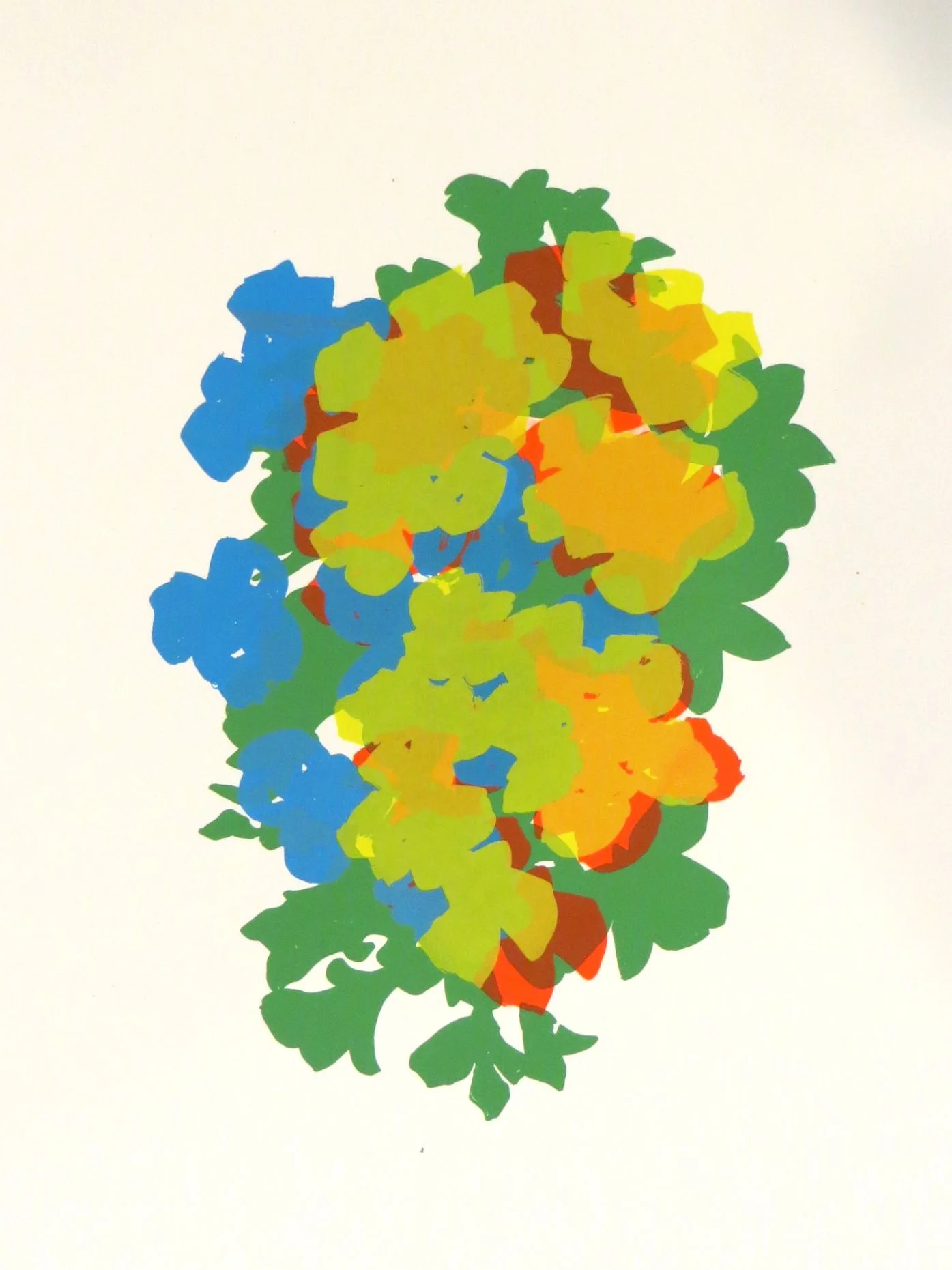 Flowers 4 2015 serigraph 14" h x 11" w