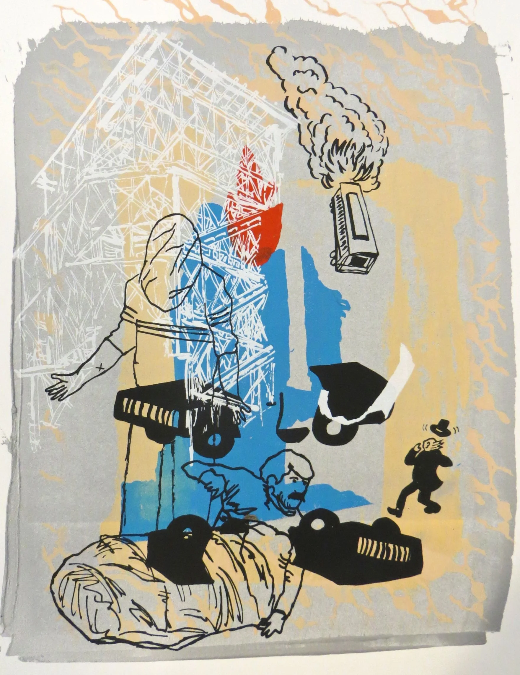 Horrible City (variation) 2015 serigraph 14" h x 11" w