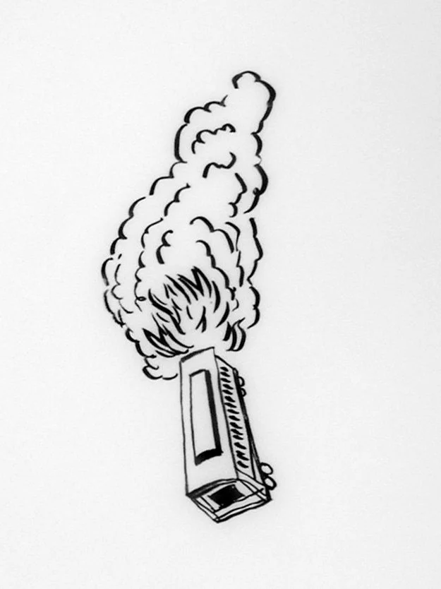 Falling Trolley 2015 serigraph 14" h x 11" w
