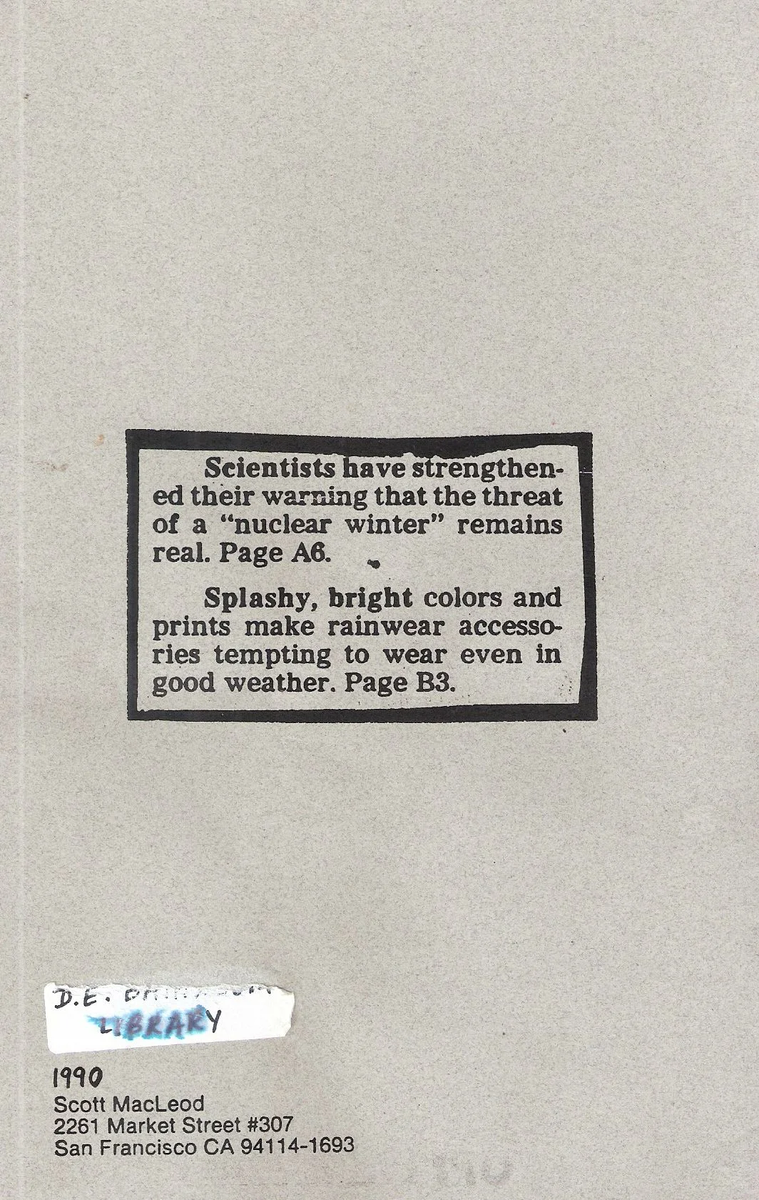  Back cover 