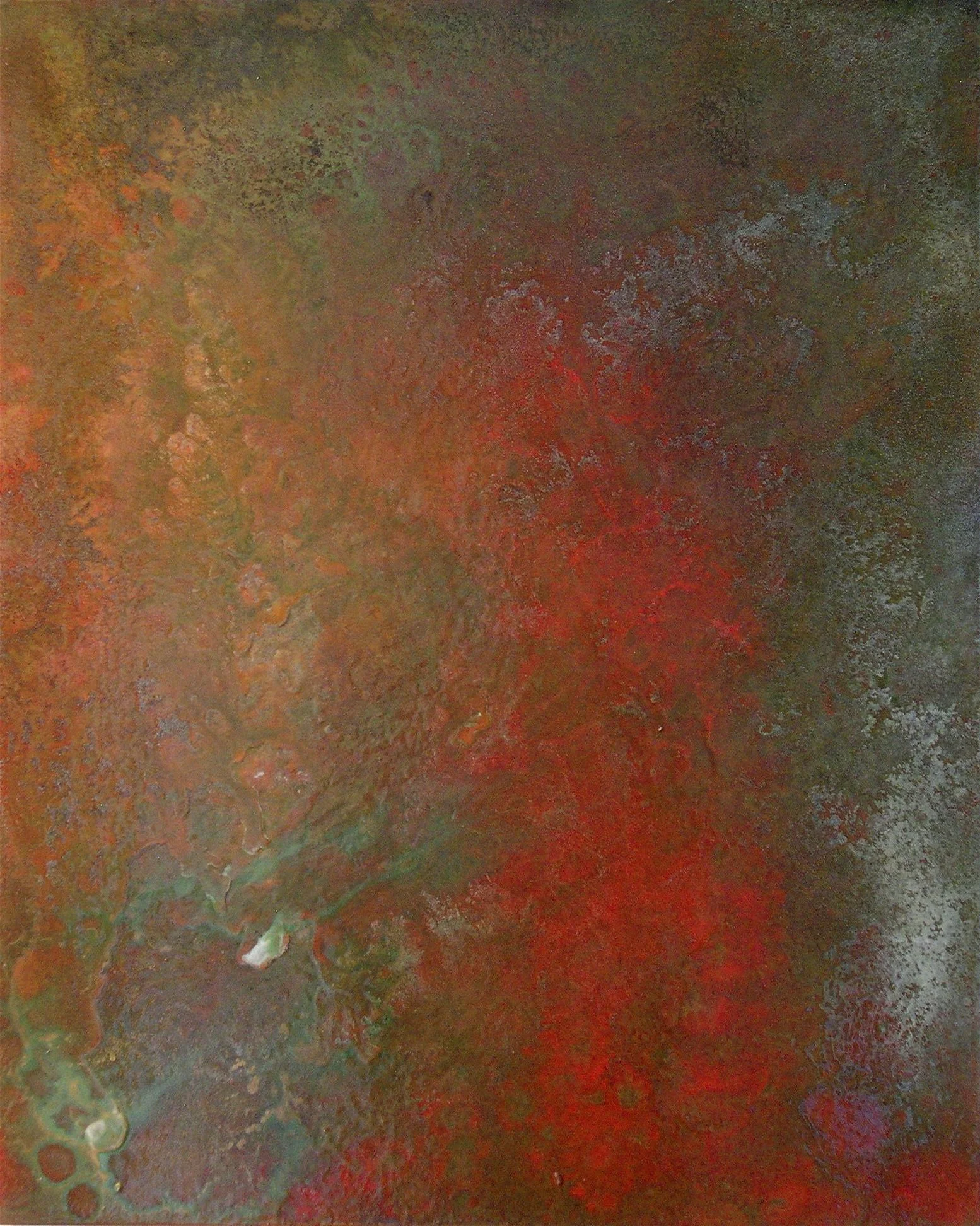 Surface 28 2009 Varnish, spray paint on canvas 30" h x 24" w
