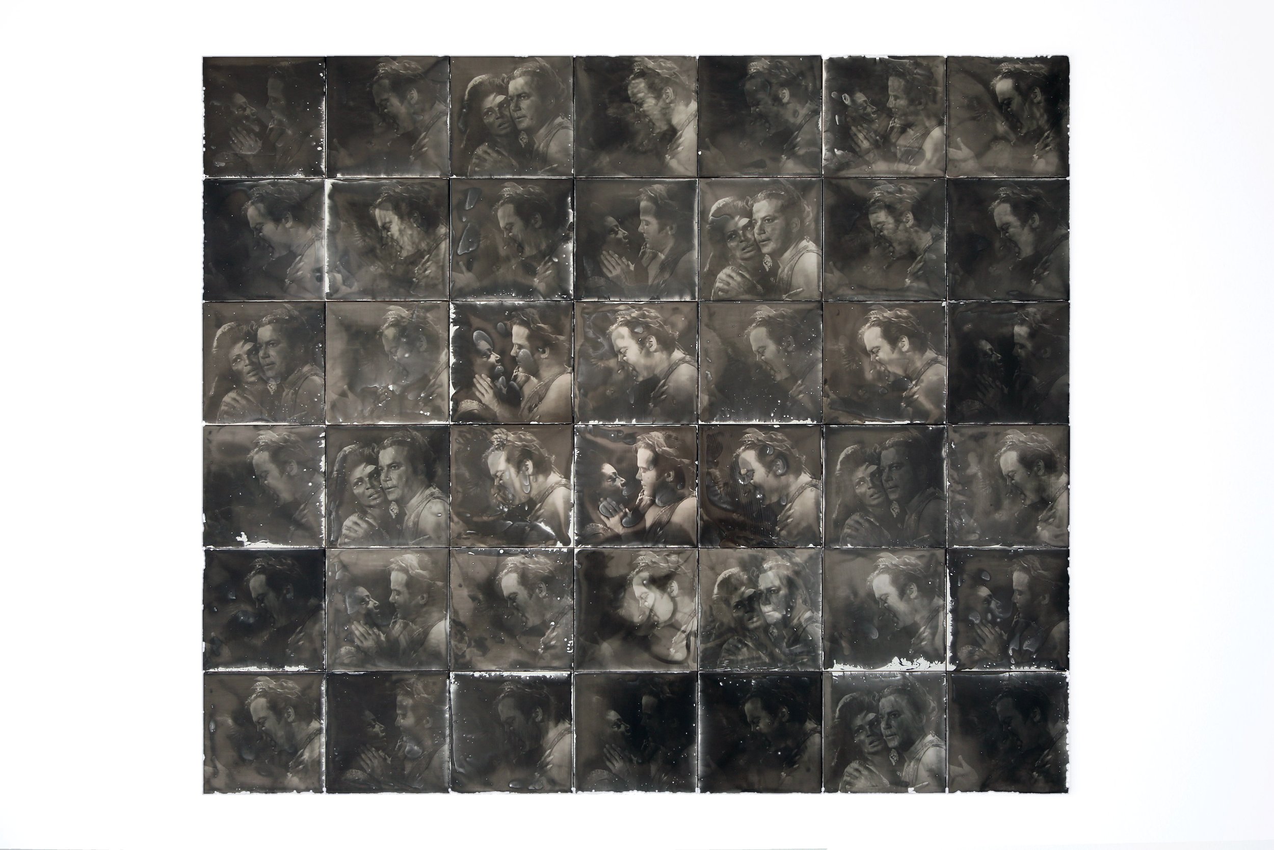Silver emulsions on kitchen tiles (105x90cm) - 2022