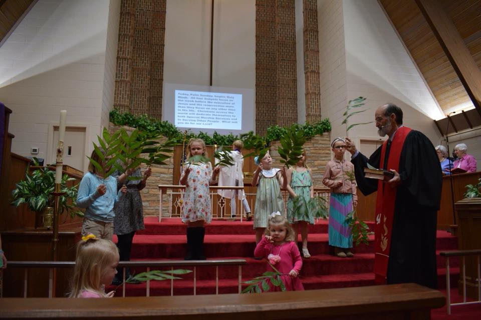 Our children on Palm Sunday