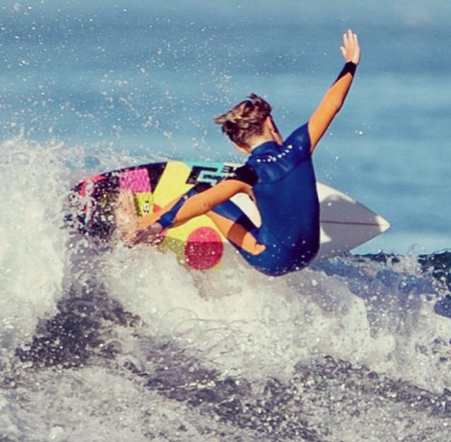Myles Biggs showing off his frontside snap at a team practice!