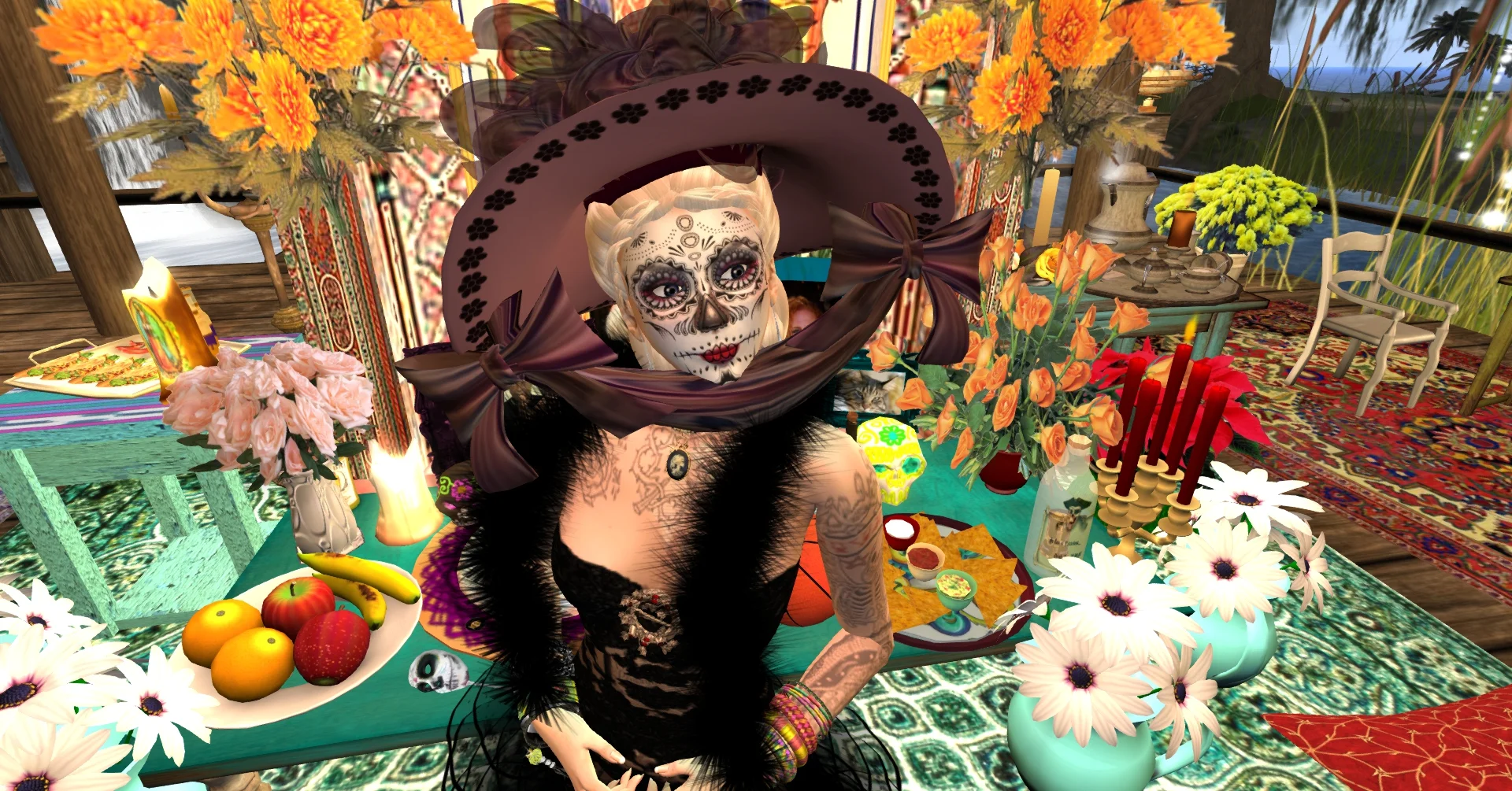  Heph as Catrina Calavera. 