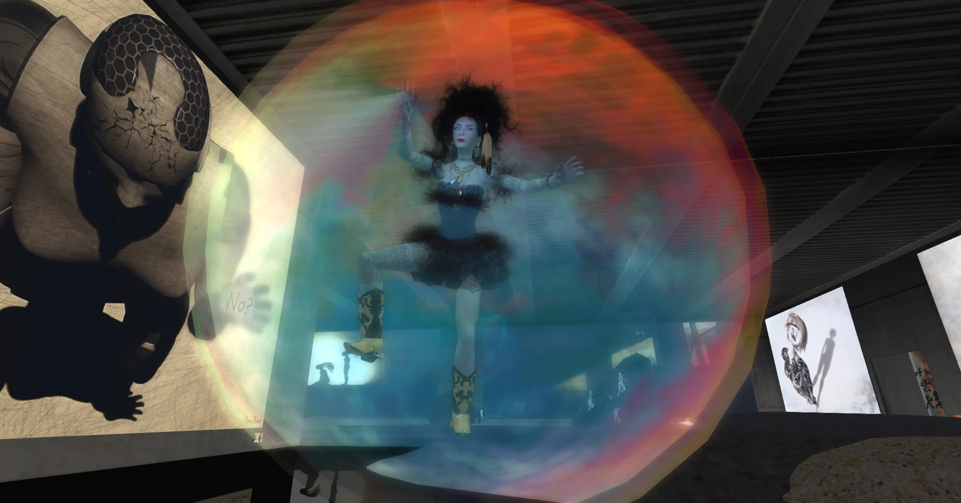  In a bubble. 