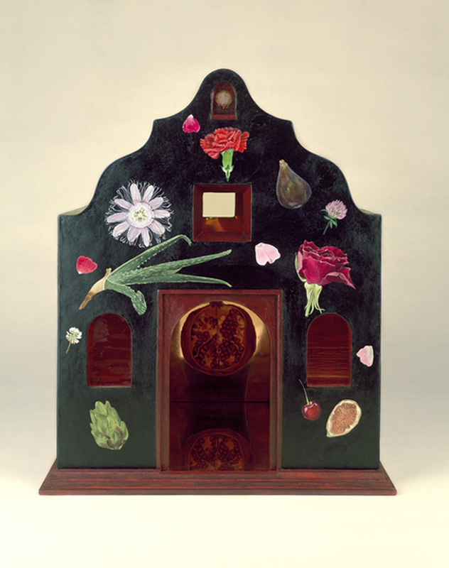  Saint Teresa's House (1988) Laminated cardboard, copper, glass, acrylic and oil,&nbsp;18". Collection Center for Creative Leadership. Photos by Susan Segal. 