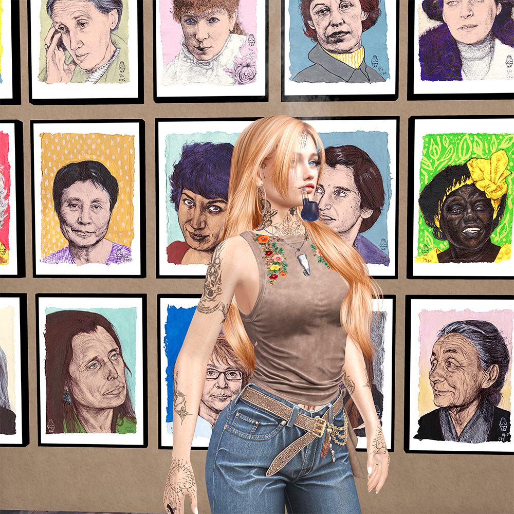 Gallery view: several of the Portraits of Women project (2015-present)