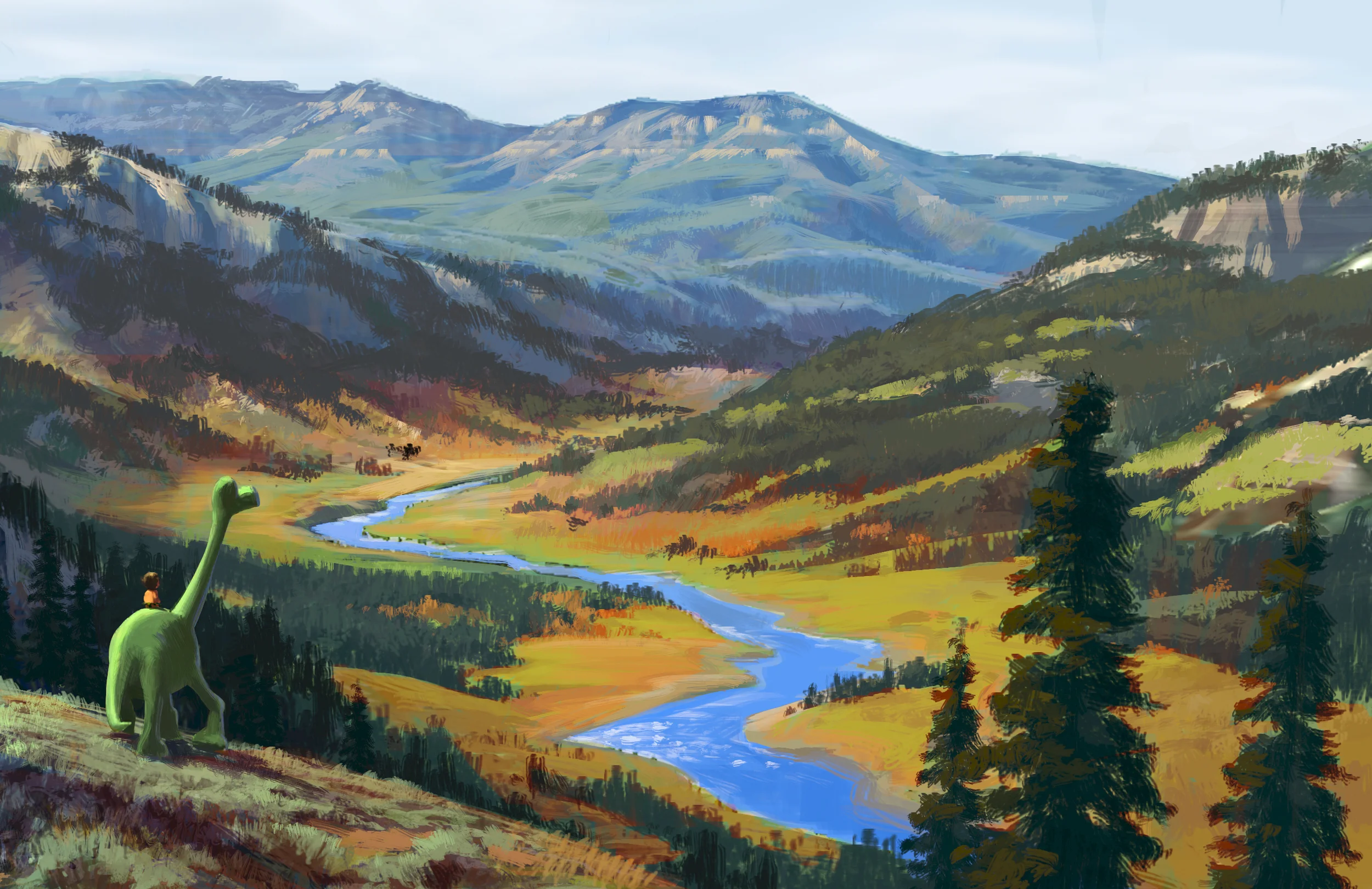 Concept art for "The Good Dinosaur"